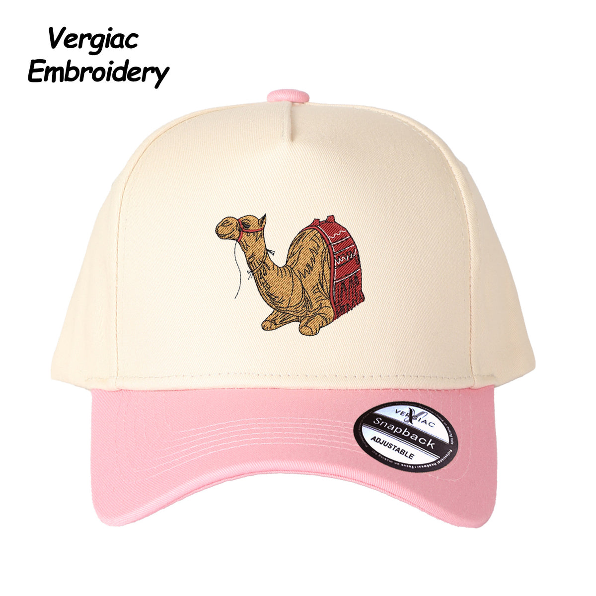 Camel Embroidered Trucker Hat