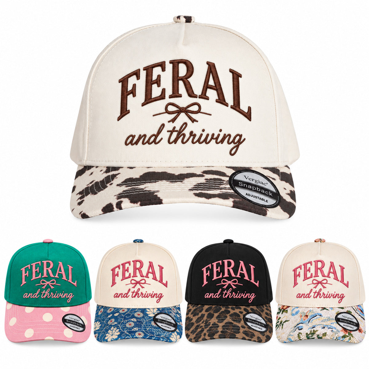 Feral And Thriving 5-Panel Trucker Hat