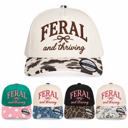 Feral And Thriving 5-Panel Trucker Hat