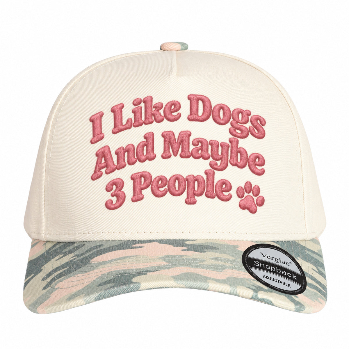 I Like Dogs and Maybe 3 People 5-Panel Trucker Hat