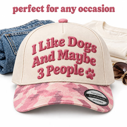 I Like Dogs and Maybe 3 People 5-Panel Trucker Hat