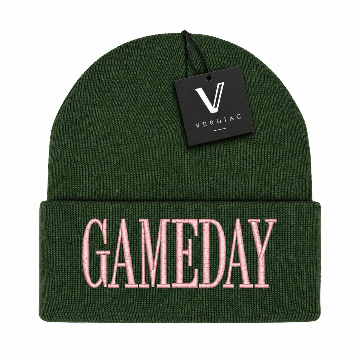 A GAMEDAY Embroidered Acrylic Knitted Hat Unisex High Elasticity High Gram Weight Warm and Comfortable