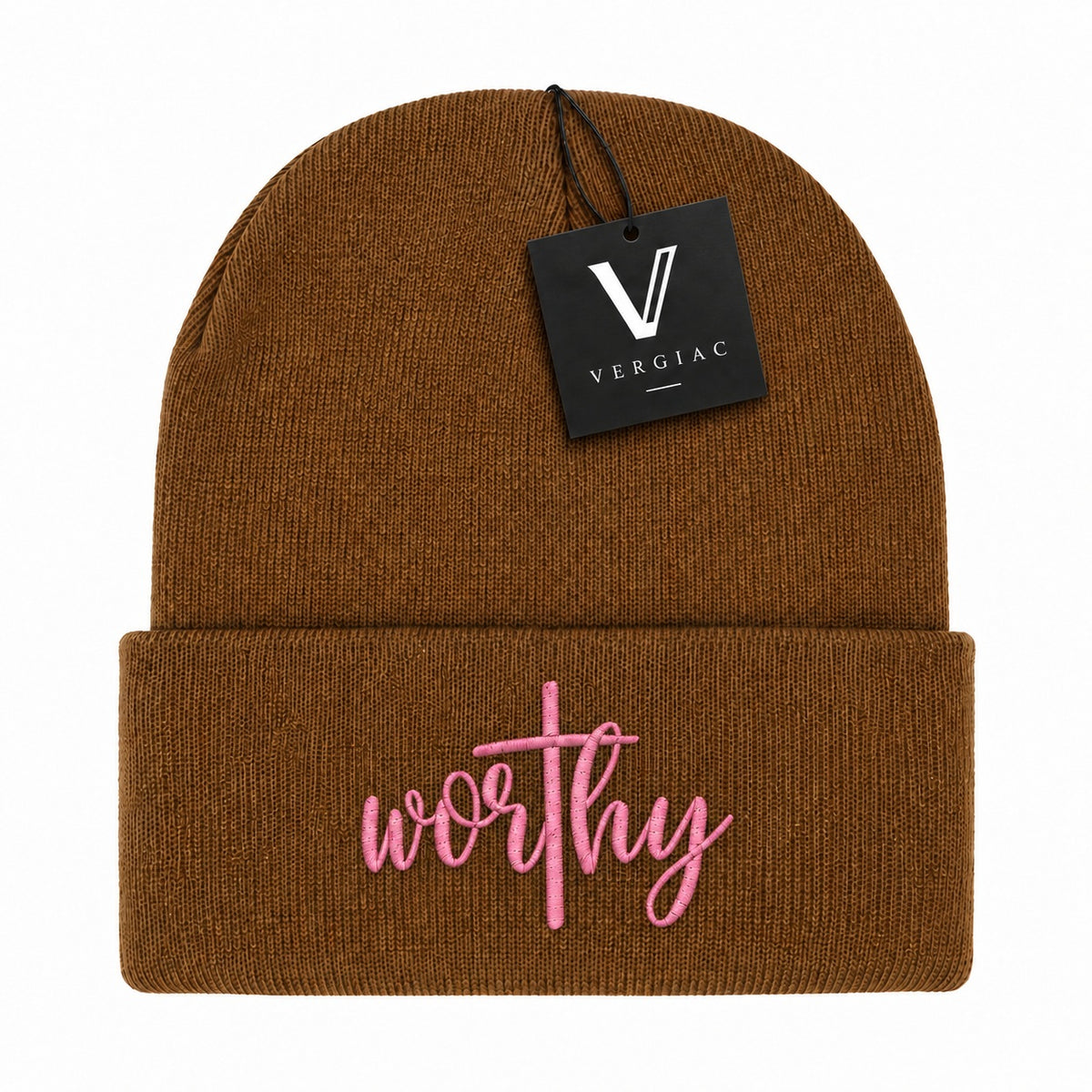 Worthy Embroidered Knit Beanie