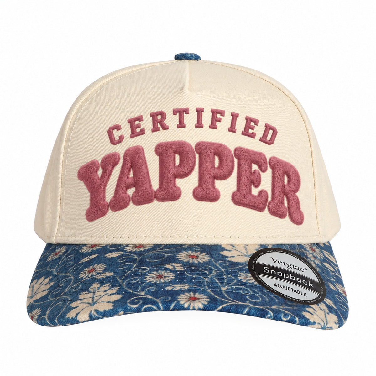 Certified Yapper Novelty Rounded 5-Panel Trucker Hat