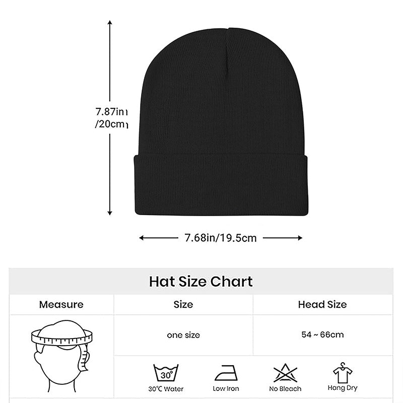 American Flag Leather Patch Beanie