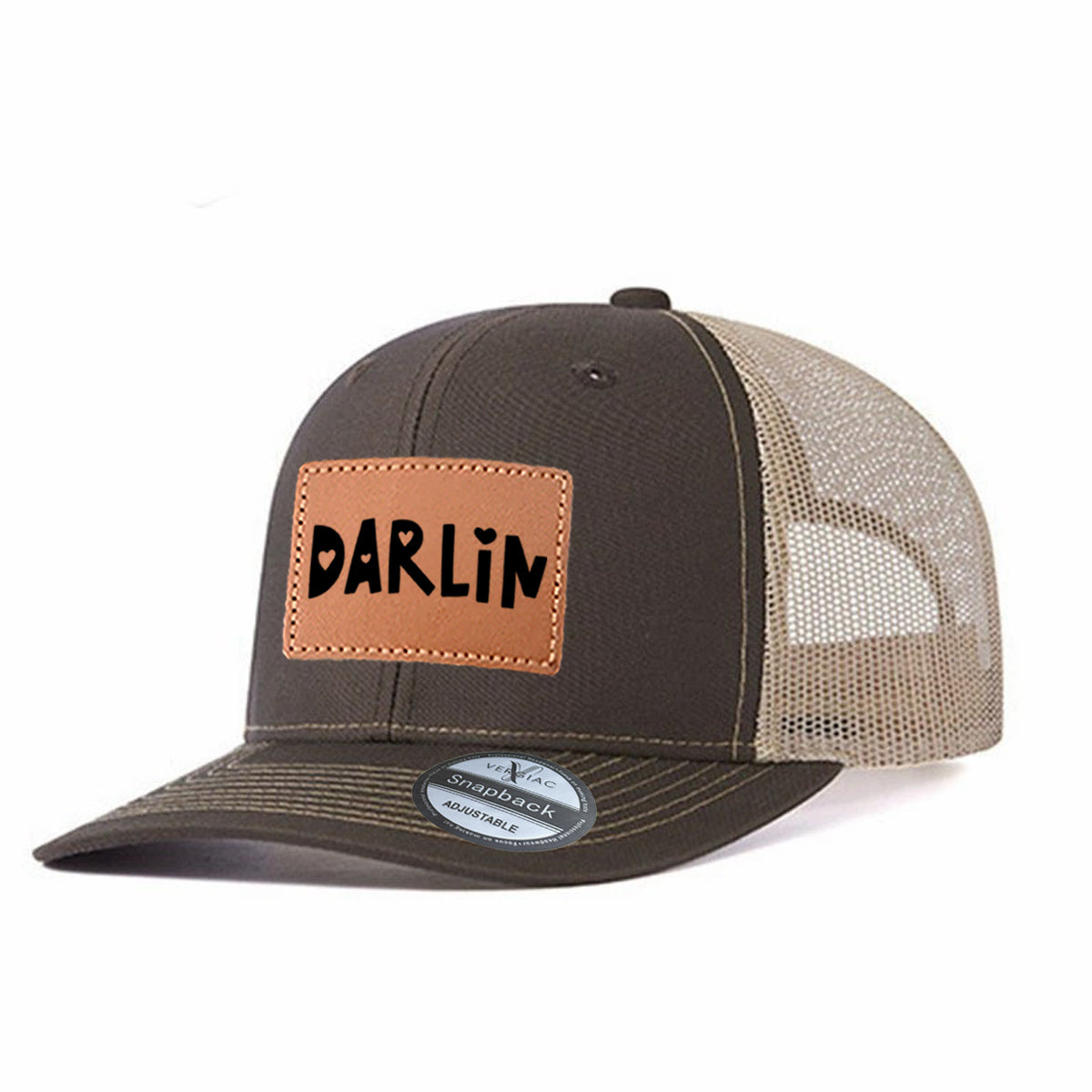 Darlin Leather Patch Trucker Hat