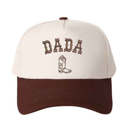 Father's Day Arched Dada Letter And Boot Embroidered Trucker Hat