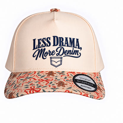 Less Drama, More Denim 5-Panel Trucker Hat