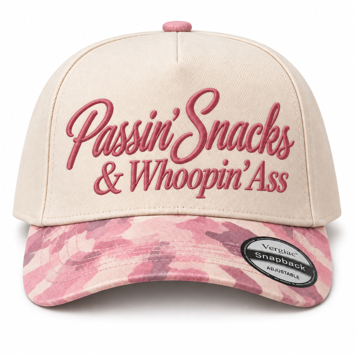Passin Snacks & Whoopin Ass Novelty 5-Panel Trucker Hat