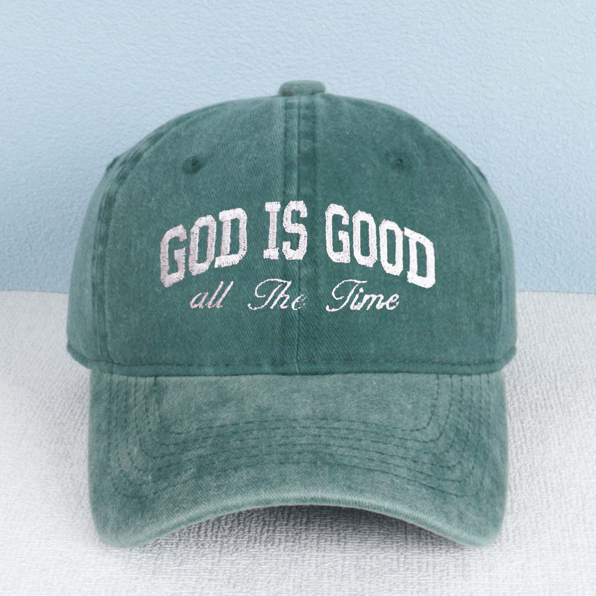 God Is Good All The Time Embroidered Trucker Hat