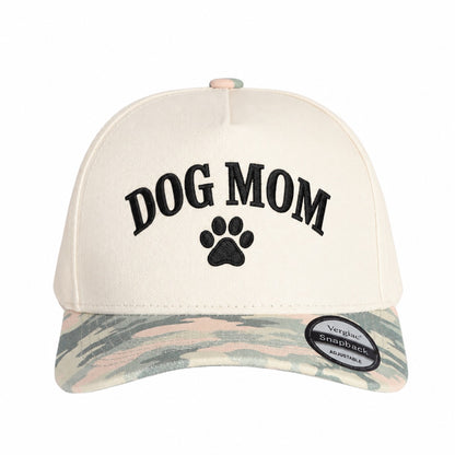 Dog Mom Paw Print 5-Panel Trucker Hat