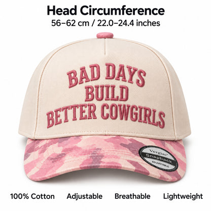 Bad Days Build Better Cowgirls Western Cowboy 5-Panel Trucker Hat