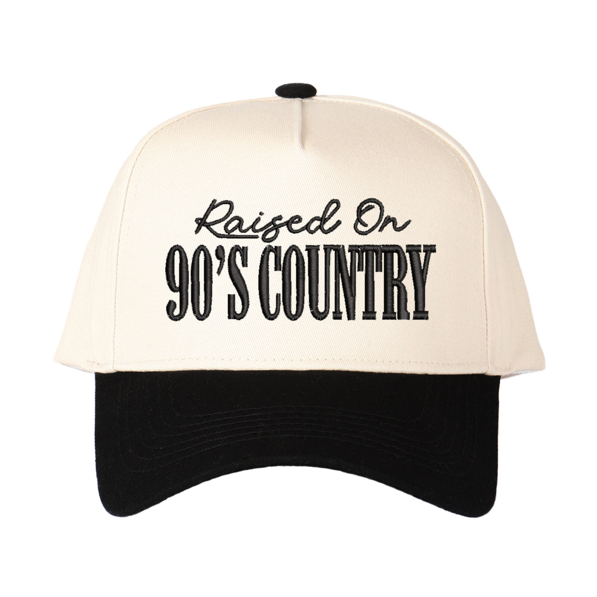 Raised On 90's Country Embroidered Trucker Hat
