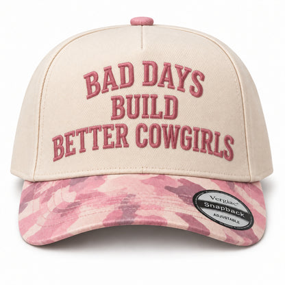 Bad Days Build Better Cowgirls Western Cowboy 5-Panel Trucker Hat