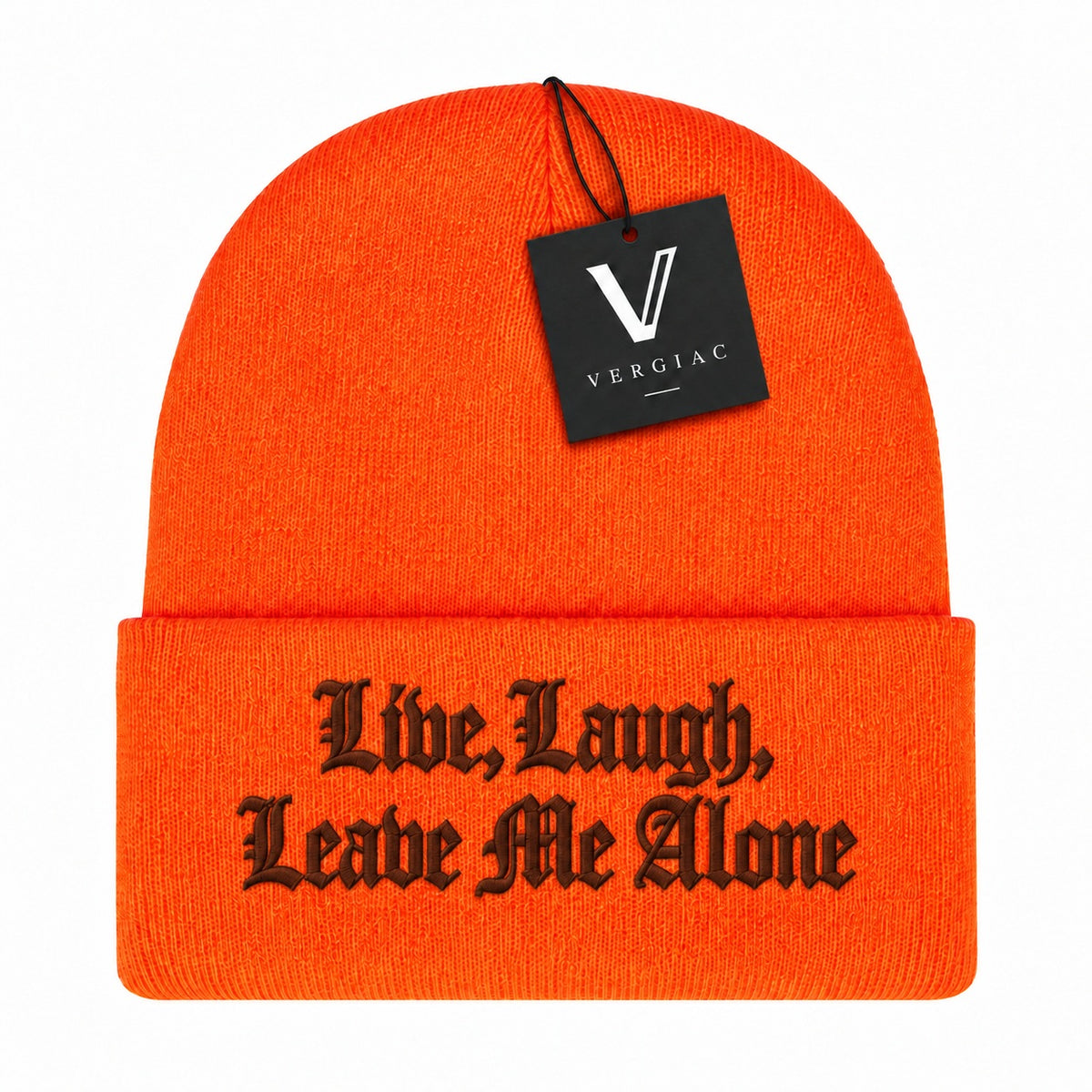 A Gothic font Embroidered Acrylic Knitted Hat Unisex High Elasticity High Gram Weight Warm and Comfortable