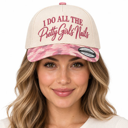 I Do All The Pretty Girls Nails Nail Art-themed 5-Panel Trucker Hat
