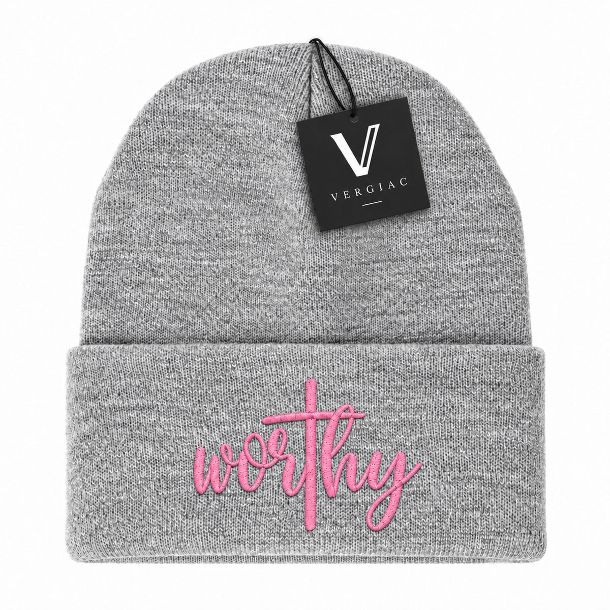 Worthy Embroidered Knit Beanie