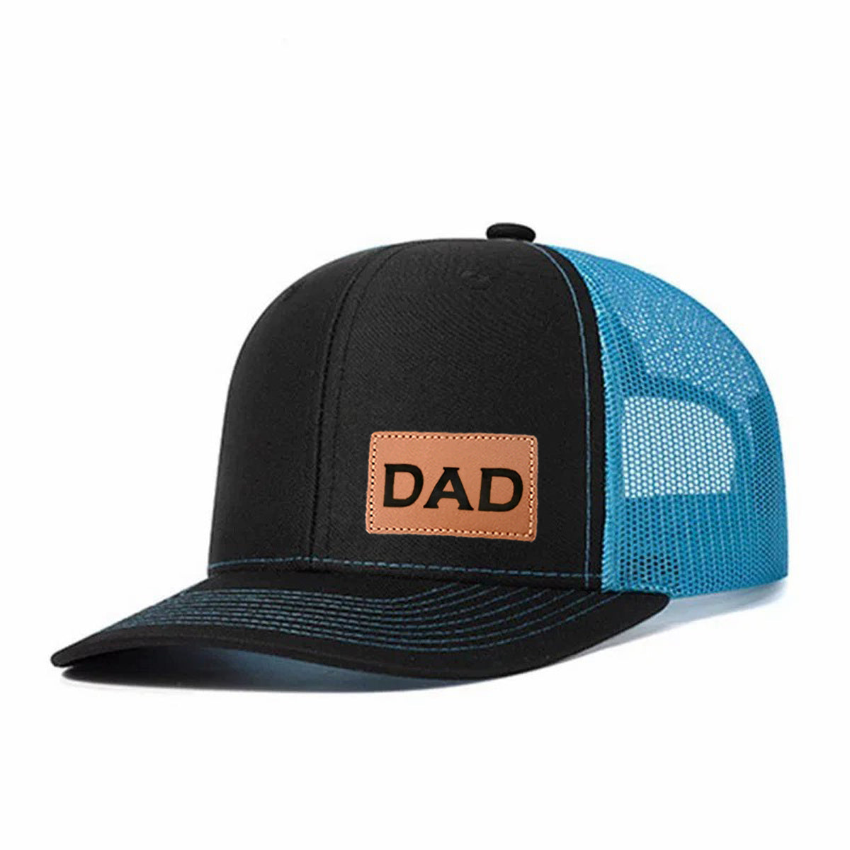 Dad Leather Patch Trucker Hat