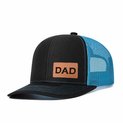 Dad Leather Patch Trucker Hat