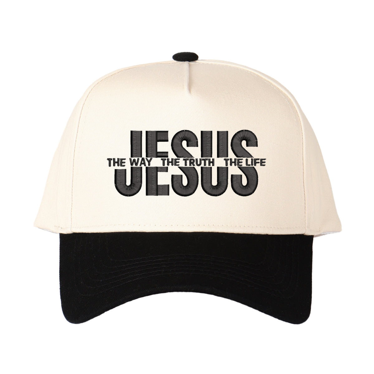 Jesus The Way The Truth The Life Embroidered Trucker Hat