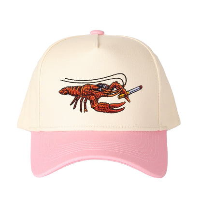 Cartoon Crayfish Embroidered Trucker Hat