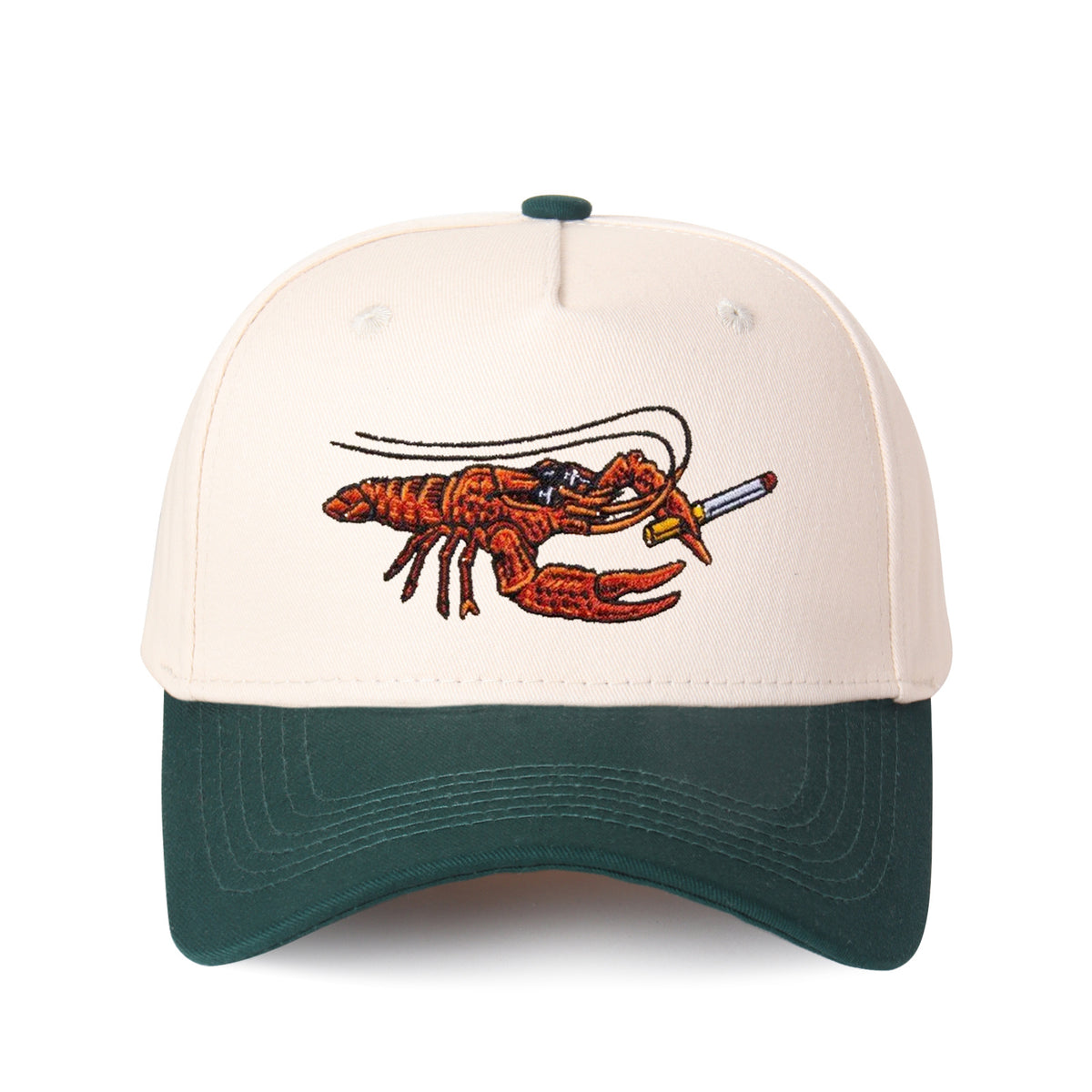 Cartoon Crayfish Embroidered Trucker Hat