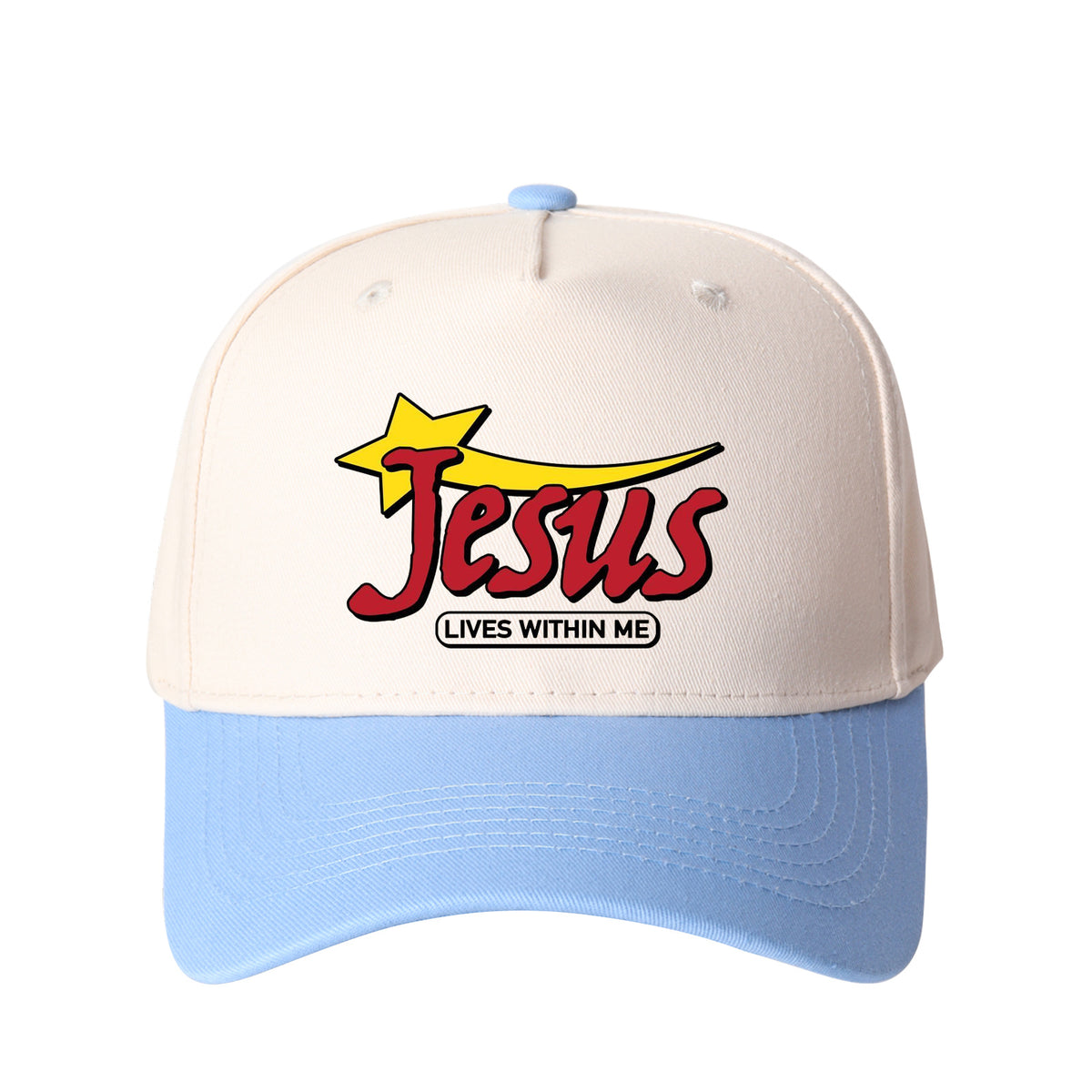 Jesus Lives Within Me Embroidered Trucker Hat