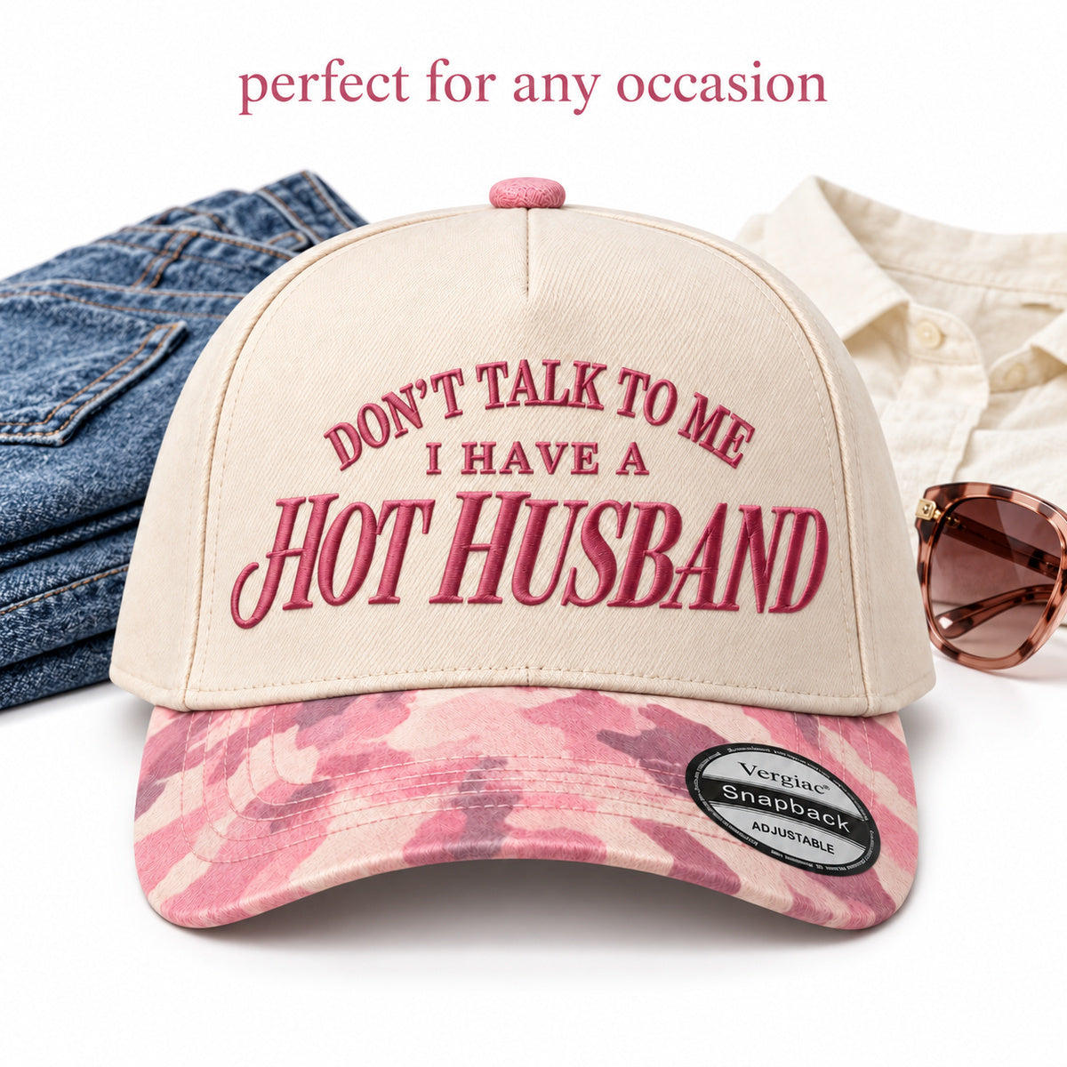Dont Talk To Me I Have A Hot Husband 5-Panel Trucker Hat