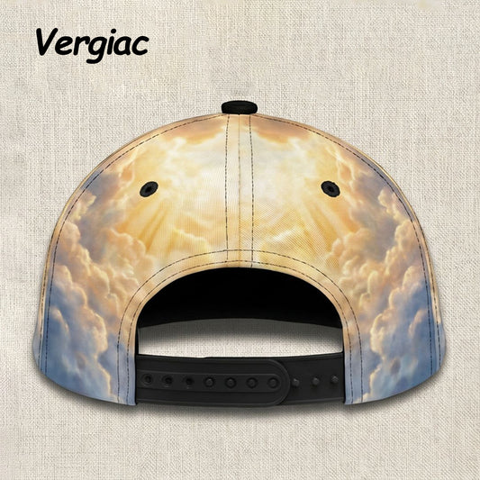Jesus, Cross and Bible Print Baseball Cap with Slightly Curved Brim, Adjustable Unisex Faith-Inspired Hat, 1 Piece