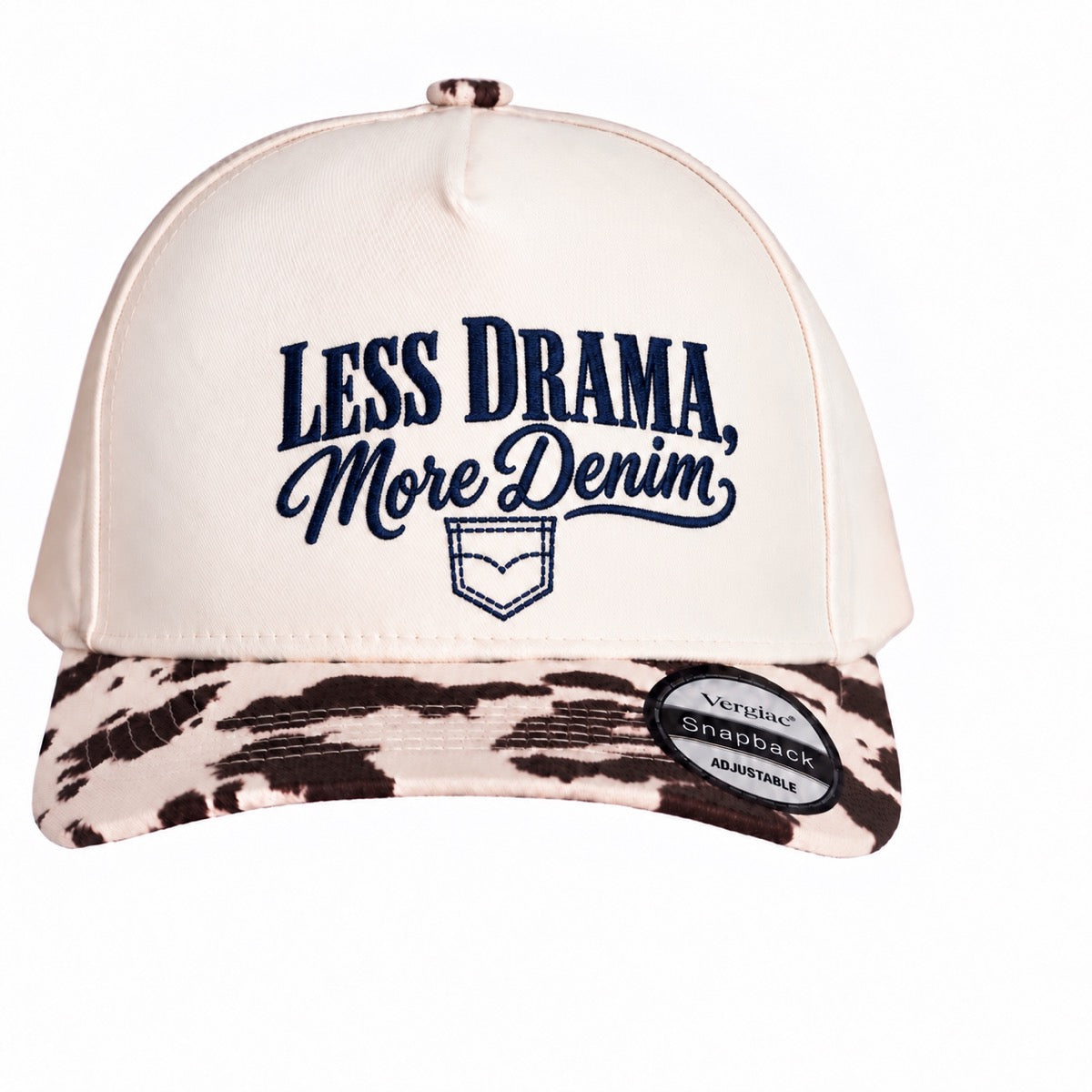 Less Drama, More Denim 5-Panel Trucker Hat