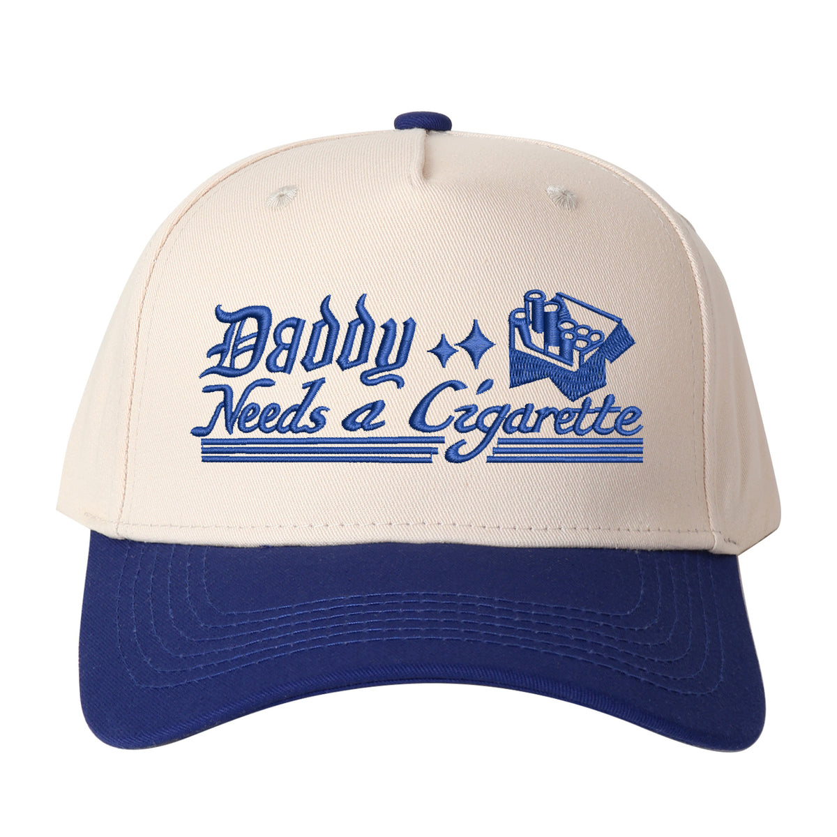 Daddy Needs A Cigarette Embroidered Trucker Hat