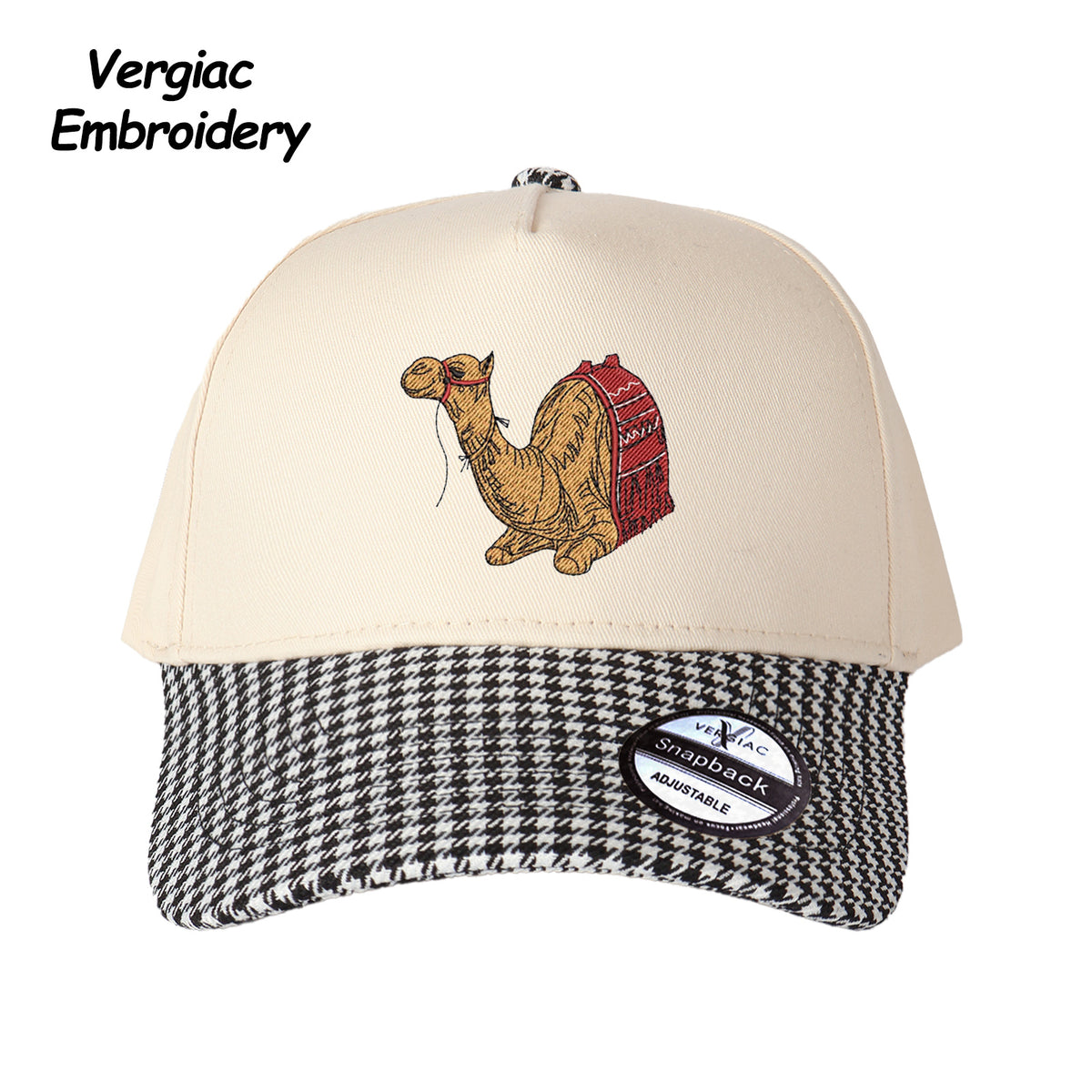 Camel Embroidered Trucker Hat