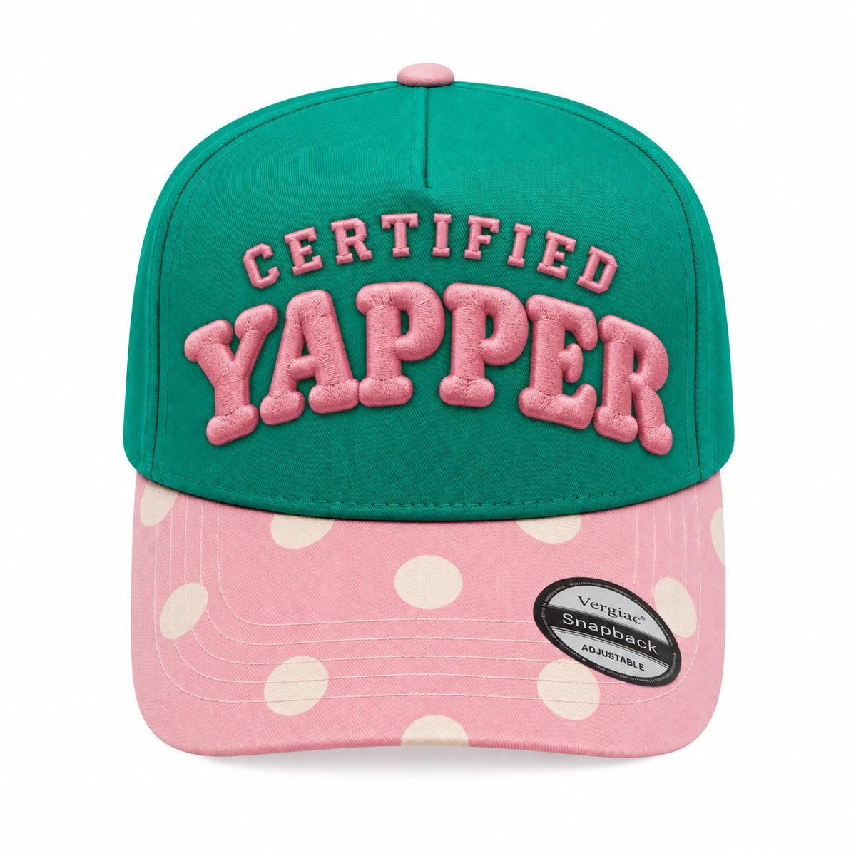 Certified Yapper Novelty Rounded 5-Panel Trucker Hat