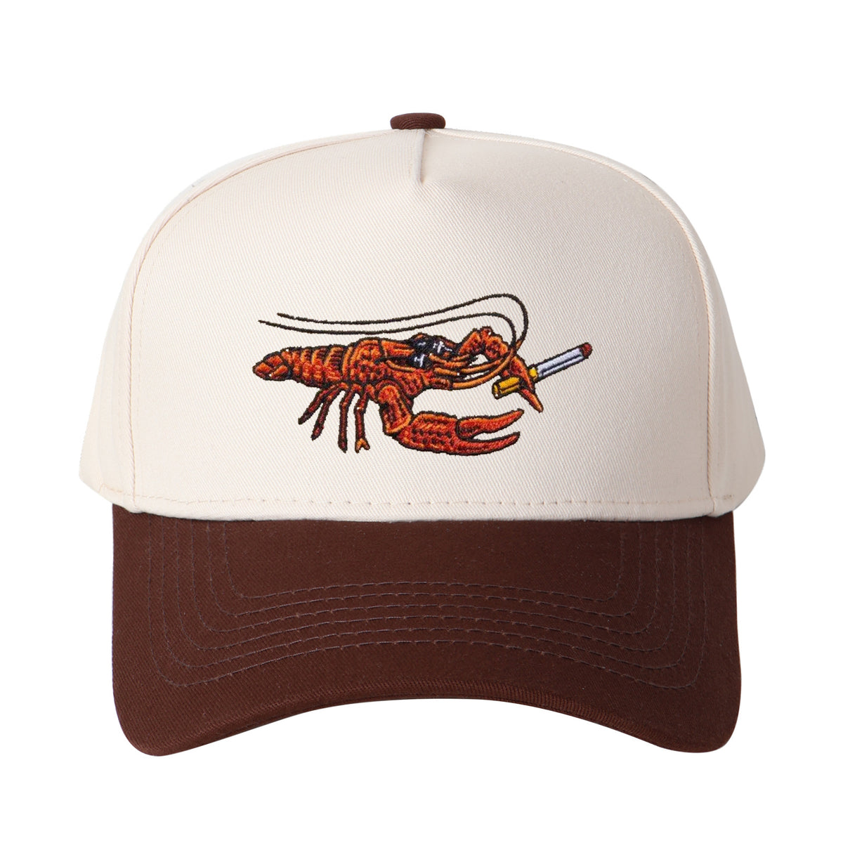 Cartoon Crayfish Embroidered Trucker Hat