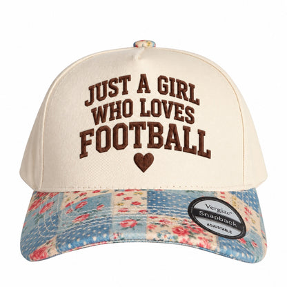 Just A Girl Who Loves Football 5-Panel Trucker Hat