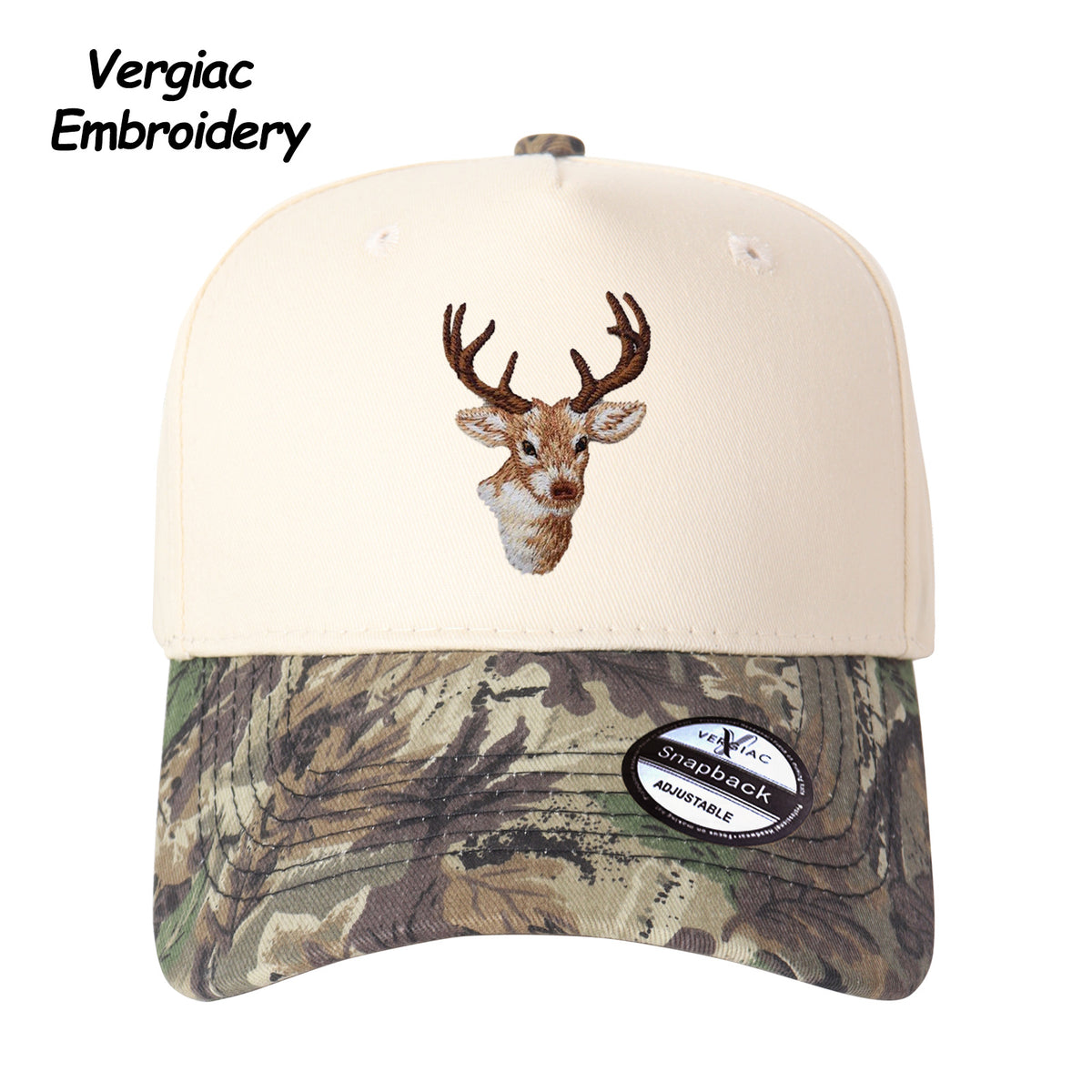 Deer Head Embroidered Trucker Hat