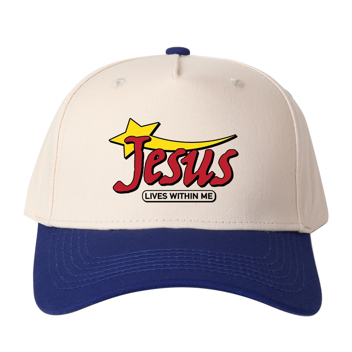 Jesus Lives Within Me Embroidered Trucker Hat