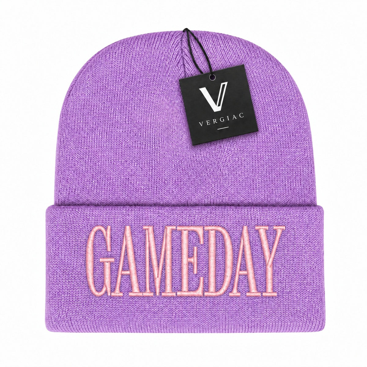 A GAMEDAY Embroidered Acrylic Knitted Hat Unisex High Elasticity High Gram Weight Warm and Comfortable