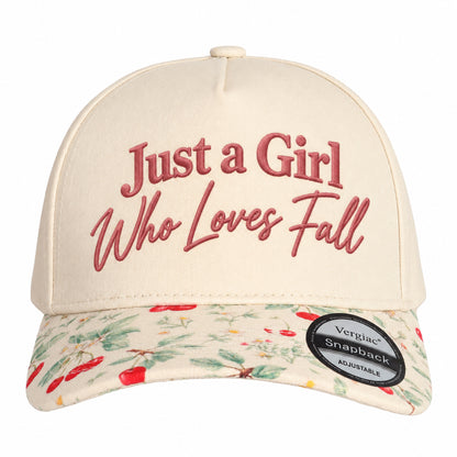Just A Girl Who Loves Fall Fall-themed 5-Panel Trucker Hat