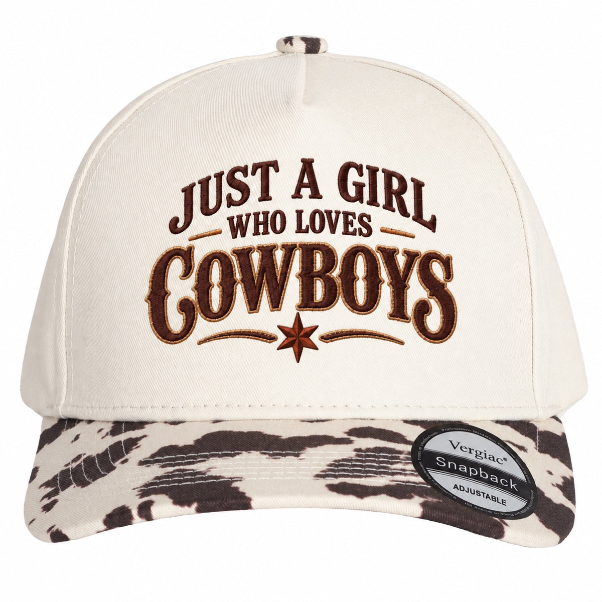 Just A Girl Who Loves Cowboys Western 5-Panel Trucker Hat