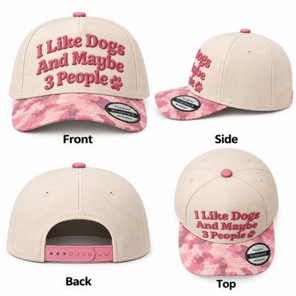 I Like Dogs and Maybe 3 People 5-Panel Trucker Hat