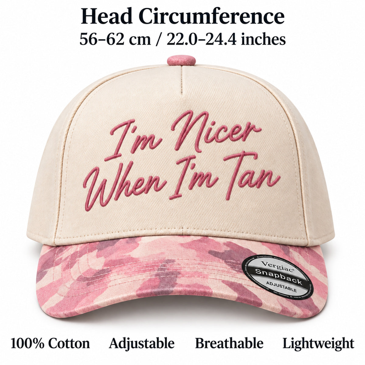 I'm Nicer When I'm Tan 5-Panel Trucker Hat