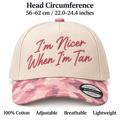 I'm Nicer When I'm Tan 5-Panel Trucker Hat