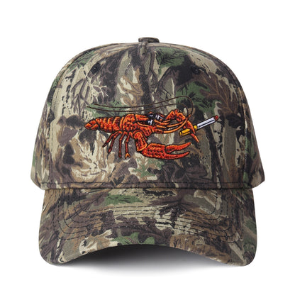 Cartoon Crayfish Embroidered Trucker Hat