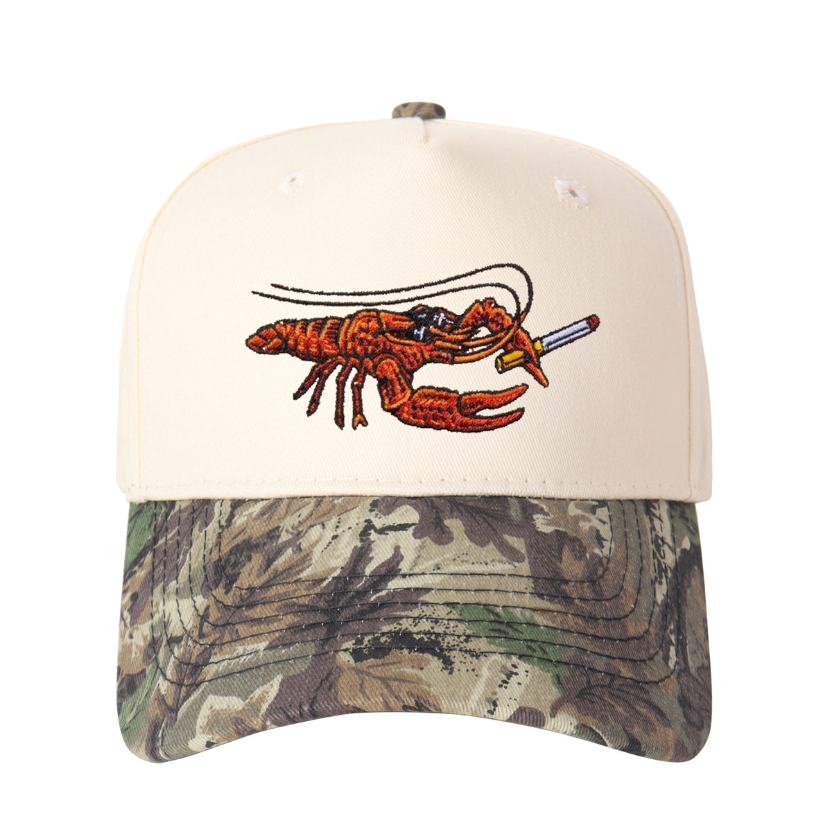 Cartoon Crayfish Embroidered Trucker Hat