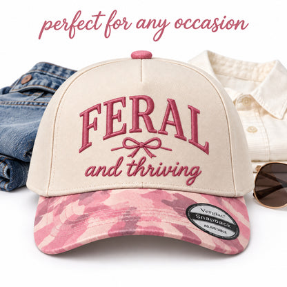 Feral And Thriving 5-Panel Trucker Hat