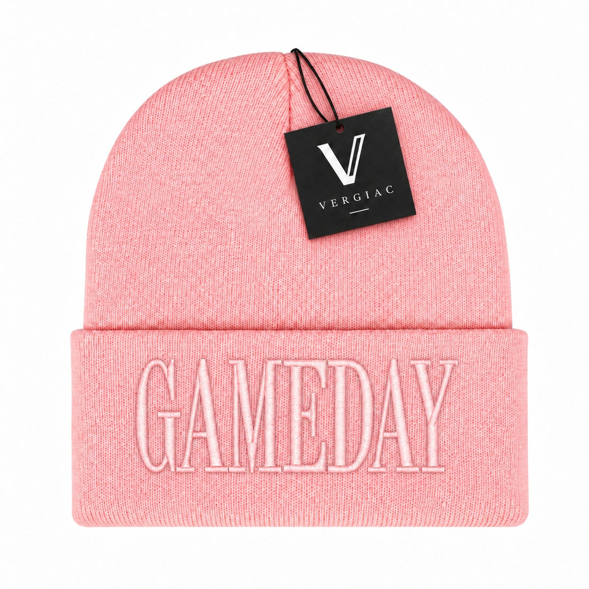 A GAMEDAY Embroidered Acrylic Knitted Hat Unisex High Elasticity High Gram Weight Warm and Comfortable