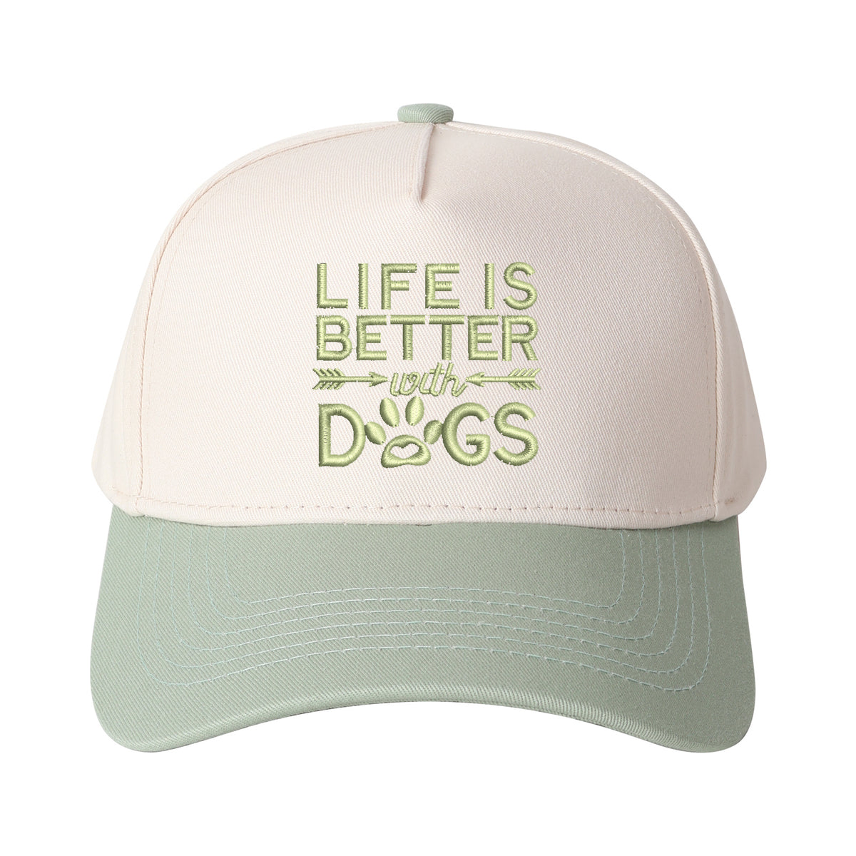 Life Is Better With Dogs Embroidered Trucker Hat