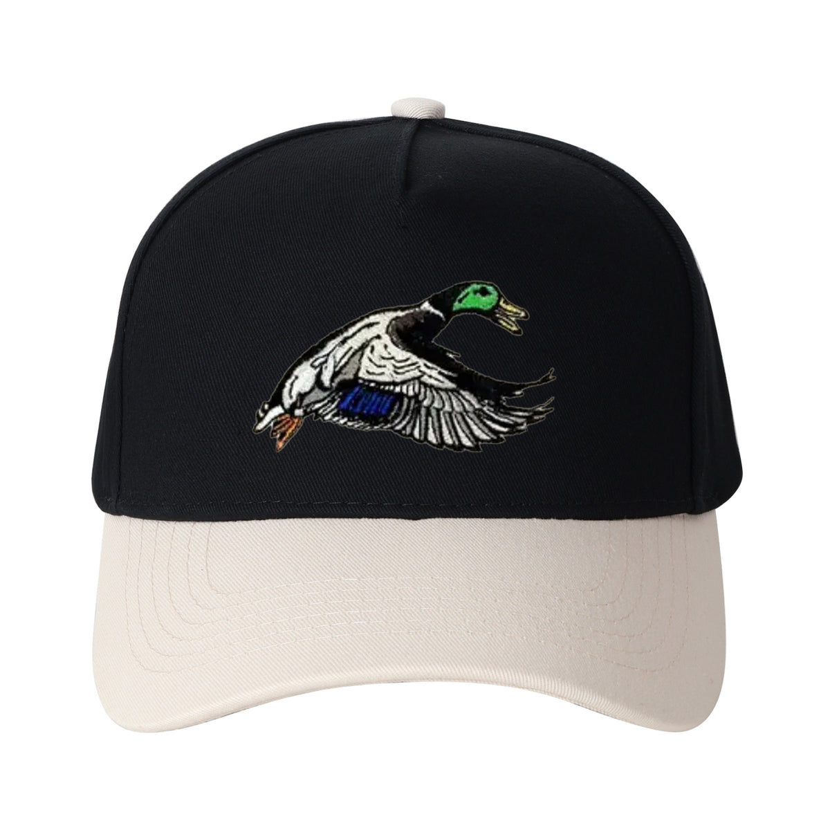 Flying Mallard Duck Embroidered Trucker Hat