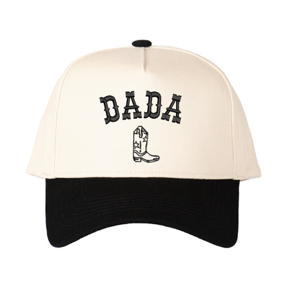 Father's Day Arched Dada Letter And Boot Embroidered Trucker Hat